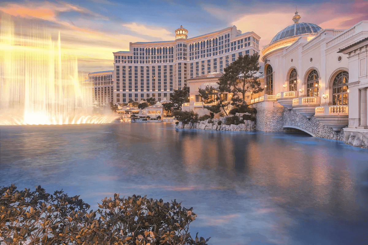 The Grand Bellagio Hotel and Its Illuminated Water Display