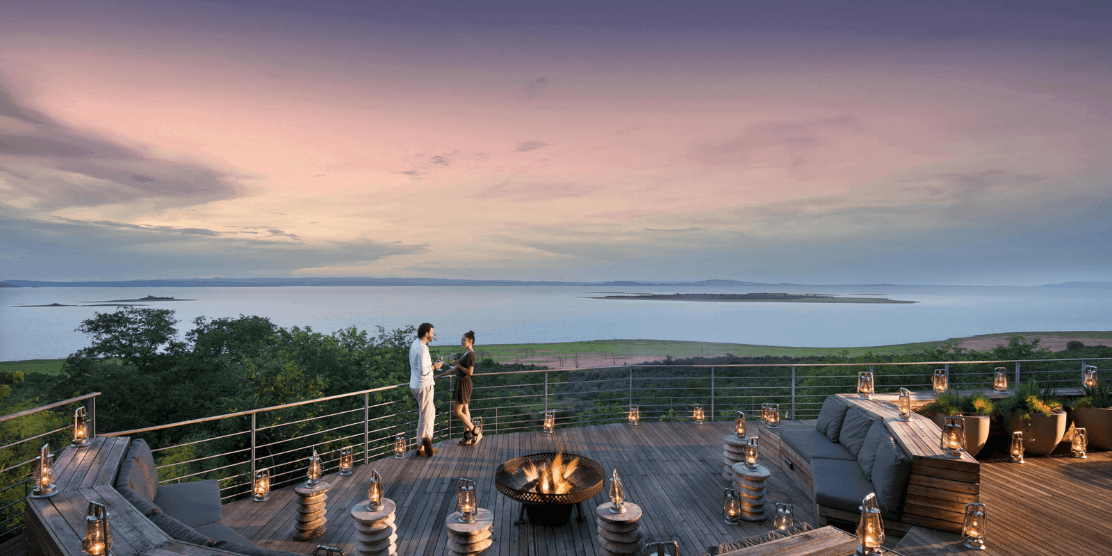 Zimbabwe luxury safari lodge with scenic views and upscale accommodations