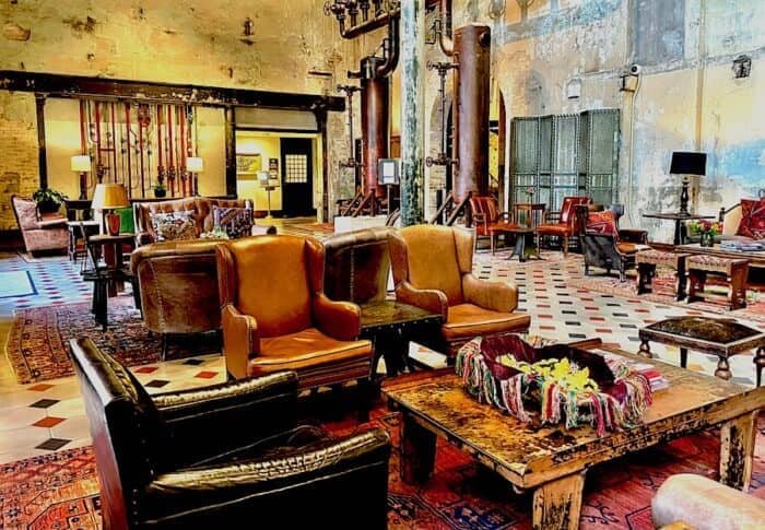 "Step Into Style: The Bold and Beautiful Lobby at Hotel Emma"