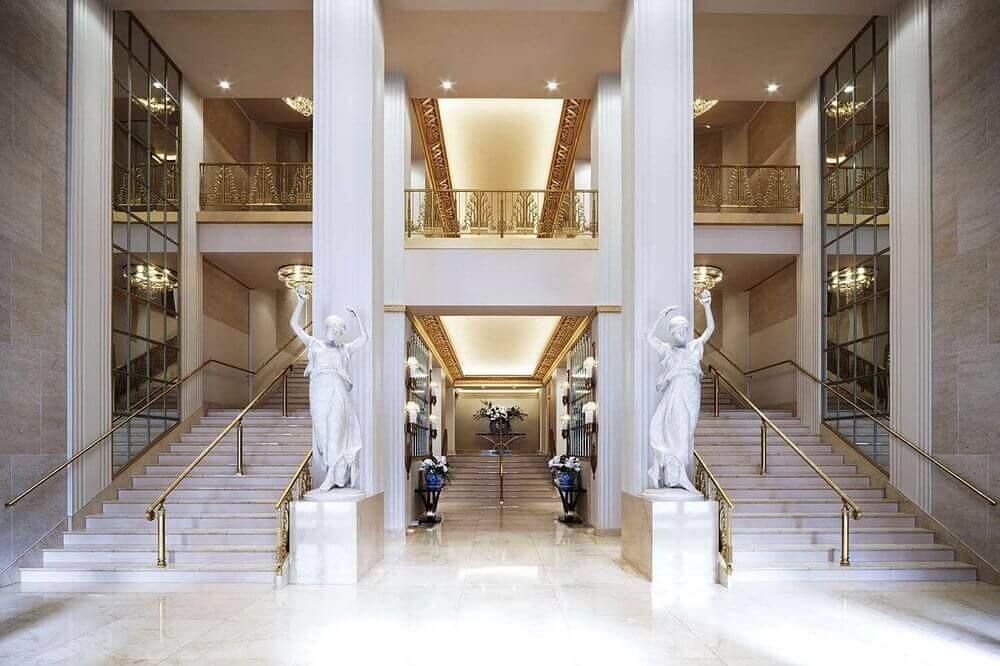 Timeless New York lobby, showcasing elegance, set to reopen spring 2025 in Manhattan.